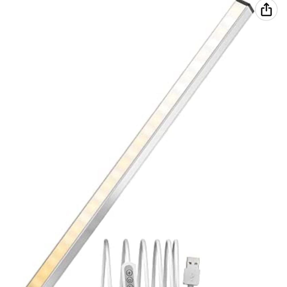 LED Under Cabinet Lighting USB Plug-in, Dimmable, 3 Color Changing